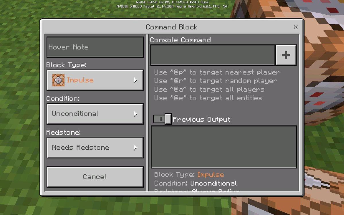 can you get a command block in minecraft tablet
