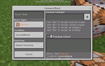 Command Block Minecraft Bedrock Wiki Fandom