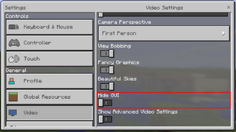 Hide Gui Minecraft Bedrock Wiki Fandom