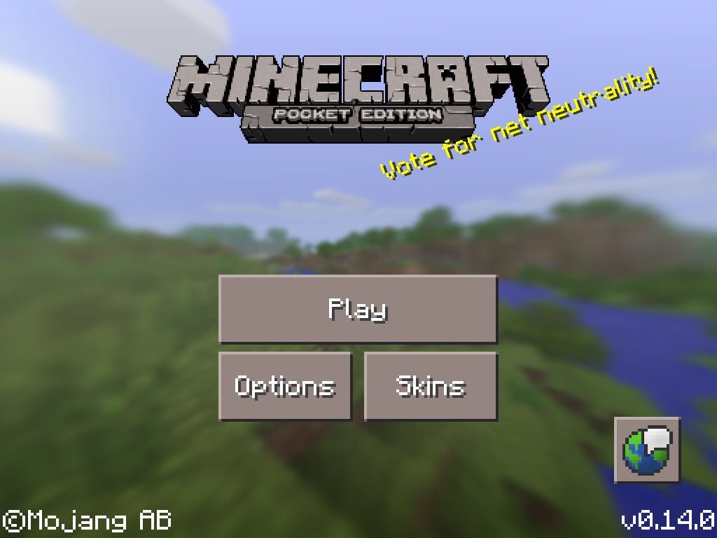 What is the title of this picture ? Image - 0.14.0 start screen.jpg | Minecraft Bedrock Wiki | FANDOM
