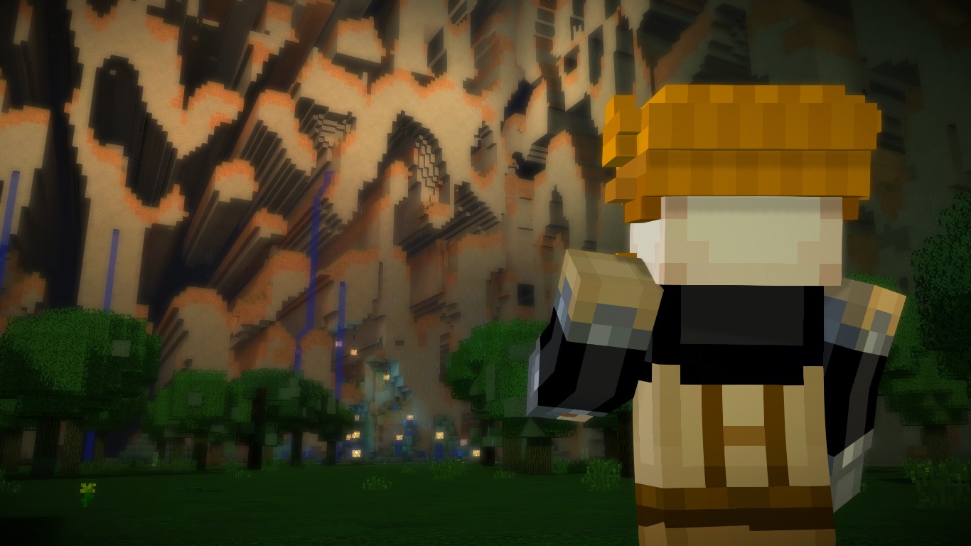 What is the title of this picture ? Far Lands | Minecraft Story Mode Wiki | Fandom