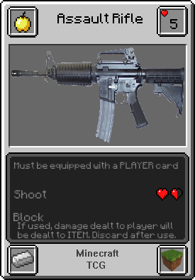 Assault Rifle - Minecraft TCG