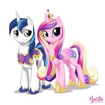 Shining armor and princess cadance