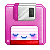 Pink floppy disk icon by plasticumbrella-d4ta2ab