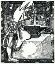 Arthur-Pyle How Arthur drew forth ye sword