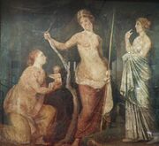 Fresco from the Golden House of Nero, found in Rome in 1668, Ashmolean Museum (8401788678)