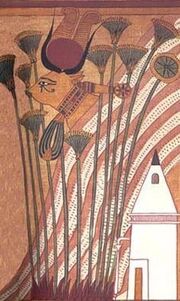 Hathor con ojo sagrado papiro