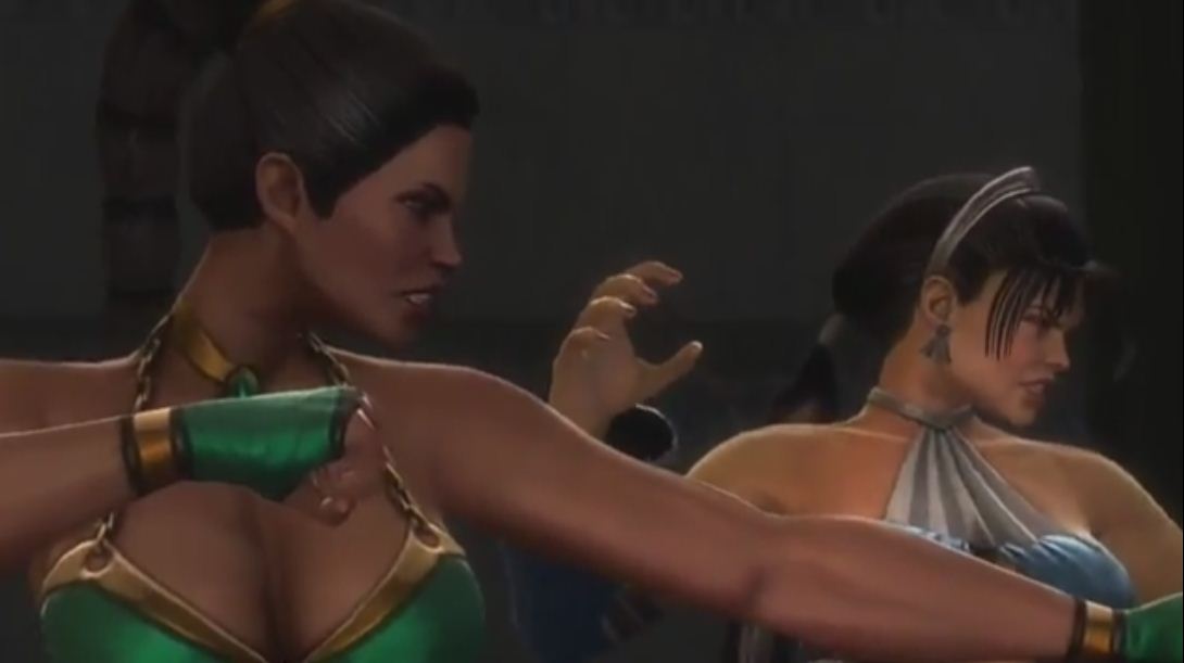 Image Jade And Kitana Preparing To Fight Sindel Mortal Kombat