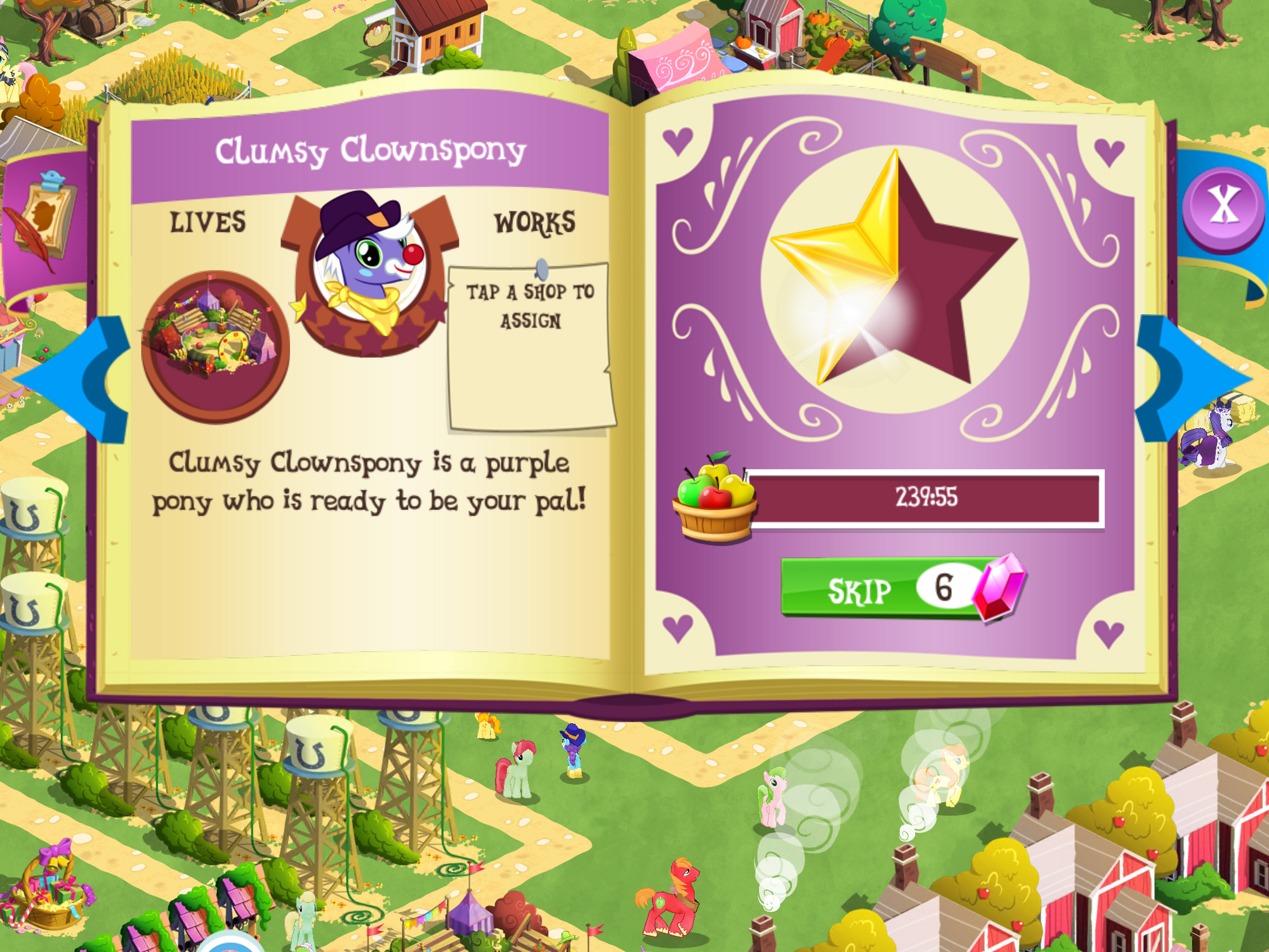 Clumsy Rodeo Clown  The My Little Pony Gameloft Wiki 