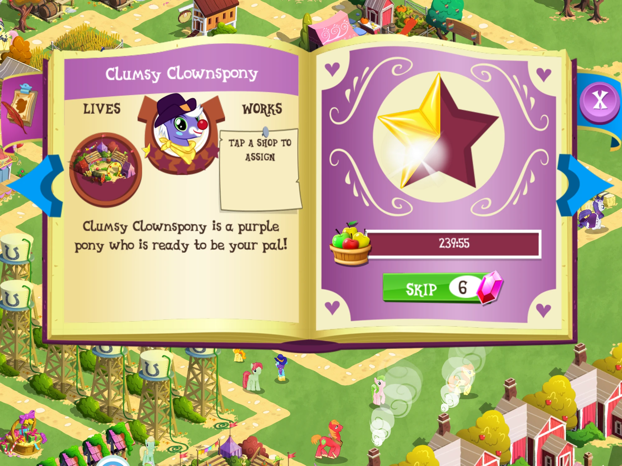Clumsy Rodeo Clown  The My Little Pony Gameloft Wiki 