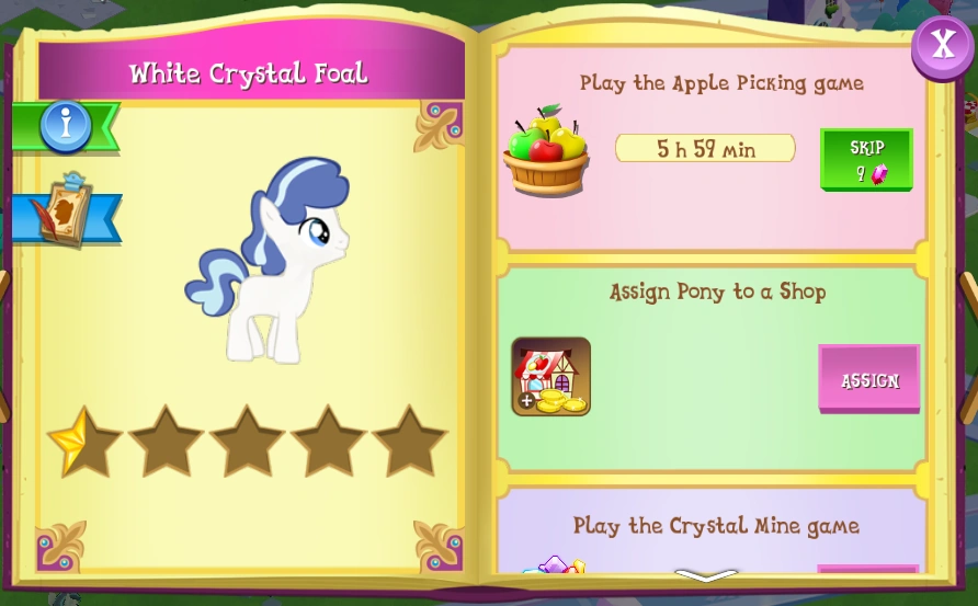 White Crystal Foal  The My Little Pony Gameloft Wiki 