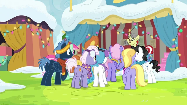 File:Ponies still crowded around Flim and Flam's stand MLPBGE.png