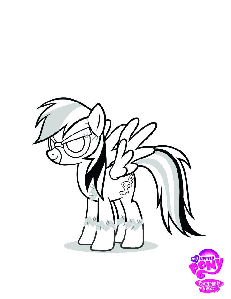 image rainbow dash color page halloween jpg my little pony