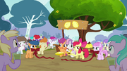 CMC cut ribbon at Pipsqueak's lemonade stand S4E15