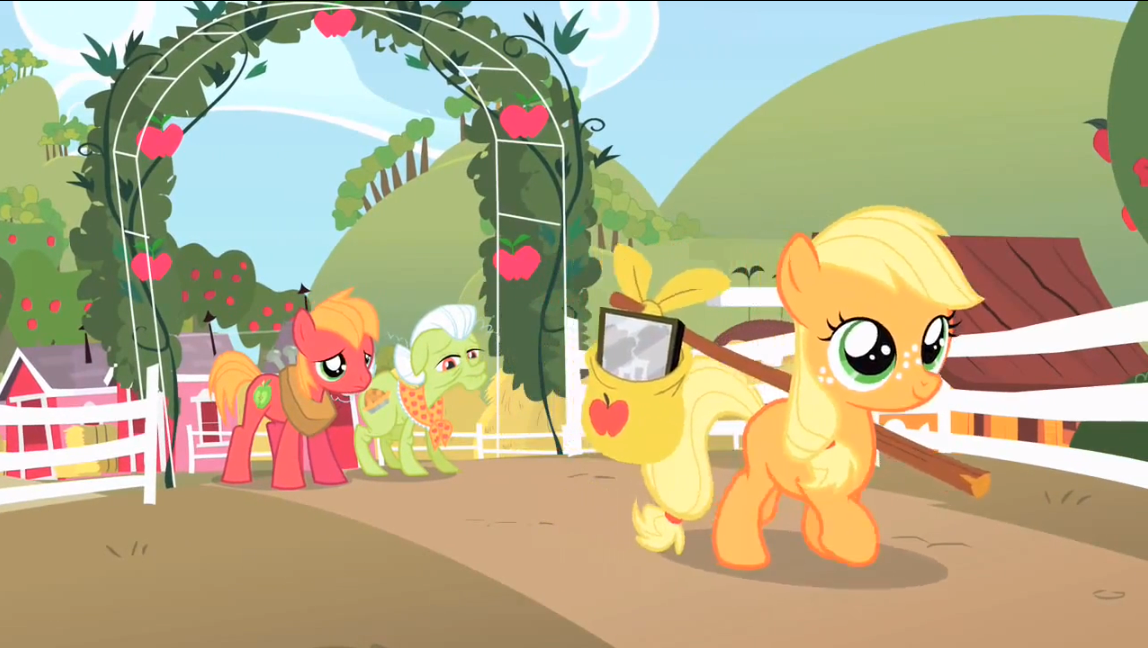 Image - Filly Applejack leaving Sweet Apple Acres S1E23.png | My Little ...