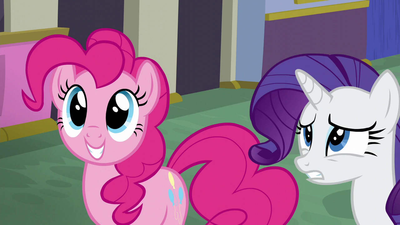 Image - Pinkie Pie excited; Rarity uncertain S6E12.png 