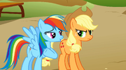 Rainbow Dash irritating Applejack S1E13