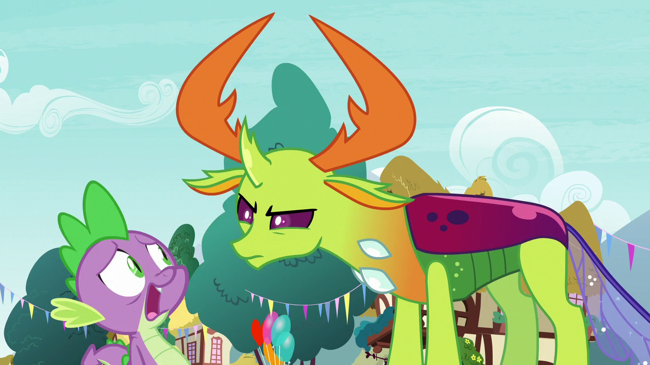 My Little Pony Spike And Thorax Image - Thorax being assertive toward Spike S7E15.png | My Little Pony