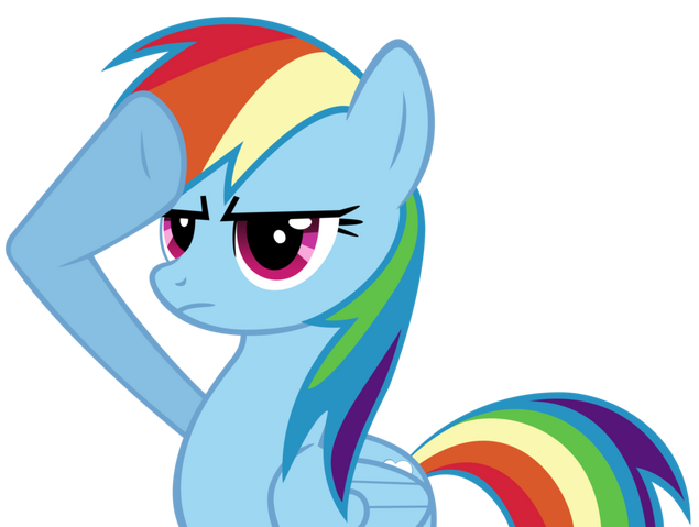 File:FANMADE Rainbow Dash salute.png