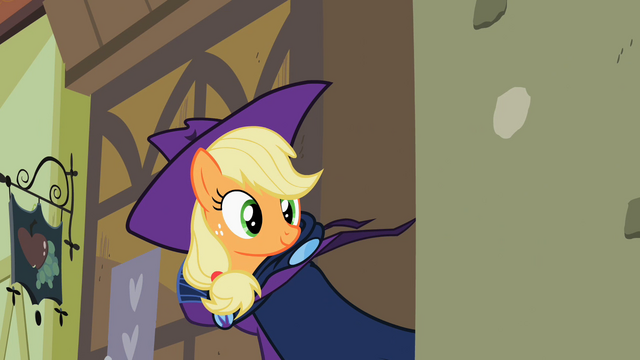 File:Applejack removes her Mare Do Well costume S2E08.png