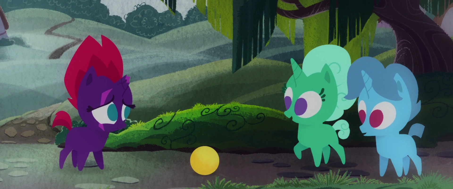 Image Glitter Drops and Spring Rain want to play with Fizzlepop MLPTM