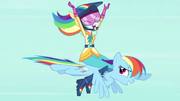 Human Rainbow flying on top of pony Rainbow EG3b