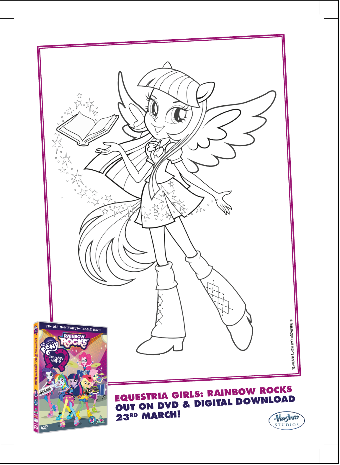 Image - Twilight Sparkle Rainbow Rocks coloring page.png | My Little