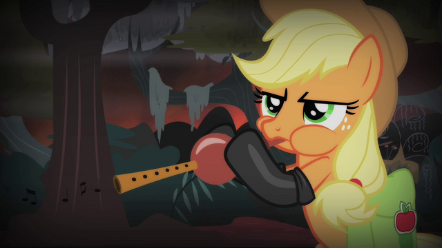 File:Applejack blowing flute S4E17.png