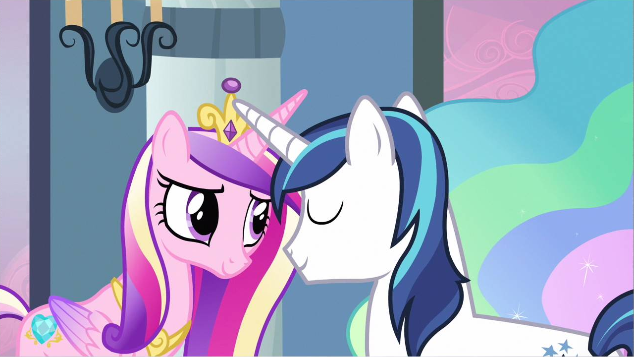 Image - Princess Cadance & Shining Armor affectionate ...