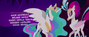 Princess Celestia and Queen Novo bow to each other MLPTM