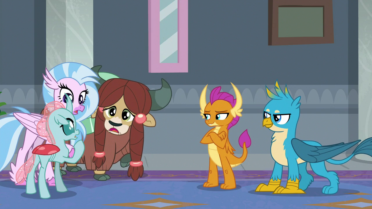 Image - Silverstream, Yona, and Ocellus discussing S8E1 