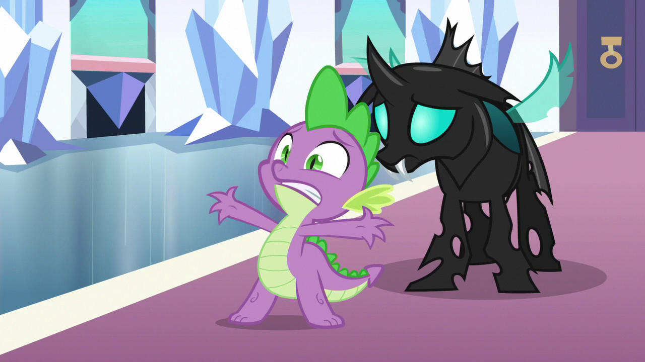 My Little Pony Spike And Thorax Image - Spike tries to defend Thorax S6E16.png | My Little Pony