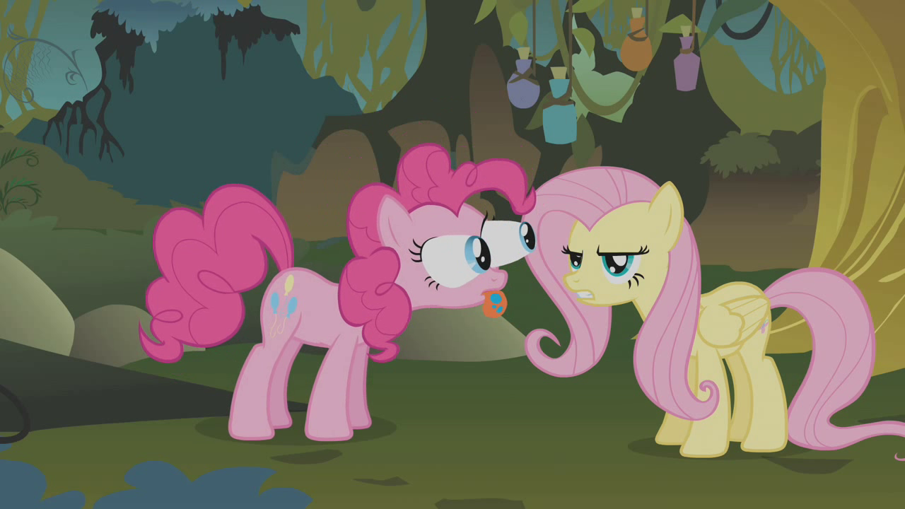 My Little Pony Evil Pinkie Pie Image - Pinkie Pie Fluttershy Evil Enchantress bulging eyes S1E09.png