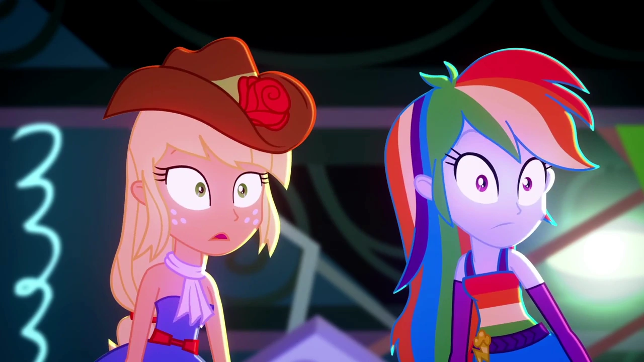 Image - Applejack and Rainbow Dash notice the Crusaders SS3.png | My