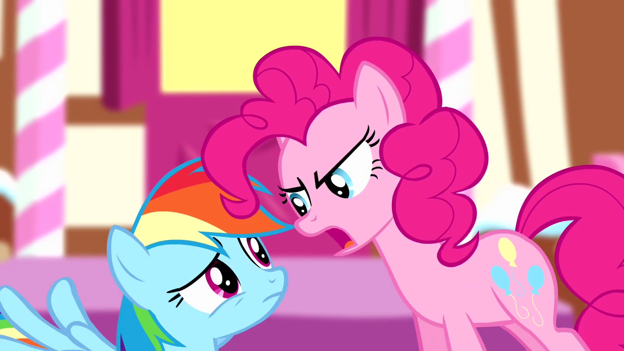 Image - Pinkie Pie scaring Rainbow Dash S4E12.png | My Little Pony