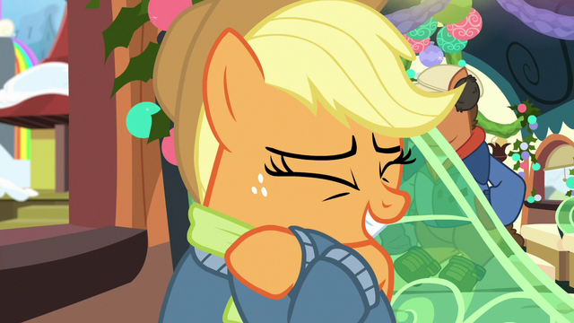 File:Applejack warm and fuzzy inside MLPBGE.png
