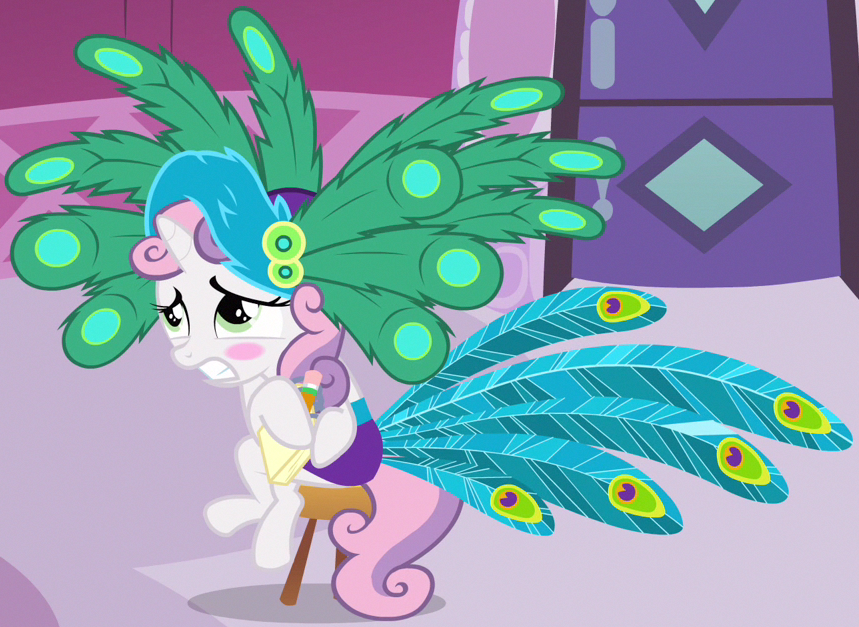 Image Sweetie Belle peacock dress ID S2E23.png My Little Pony
