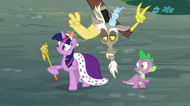 File:Twilight Sparkle, Discord and Spike S4E02.png