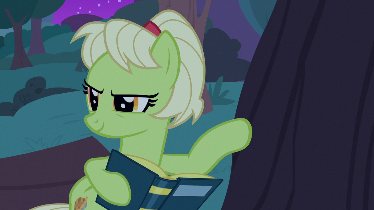 Image Young Granny Smith smirking at Grand Pear S7E13.png My Little Pony Friendship is Magic