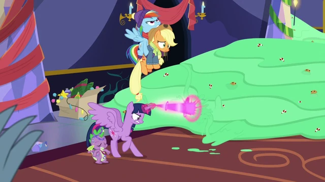 File:Rainbow carries Applejack away from pudding MLPBGE.png