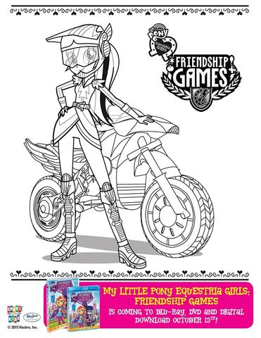 image  rainbow dash friendship games coloring page