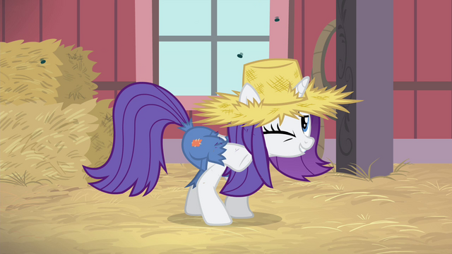 File:Rarity scratching herself S4E13.png