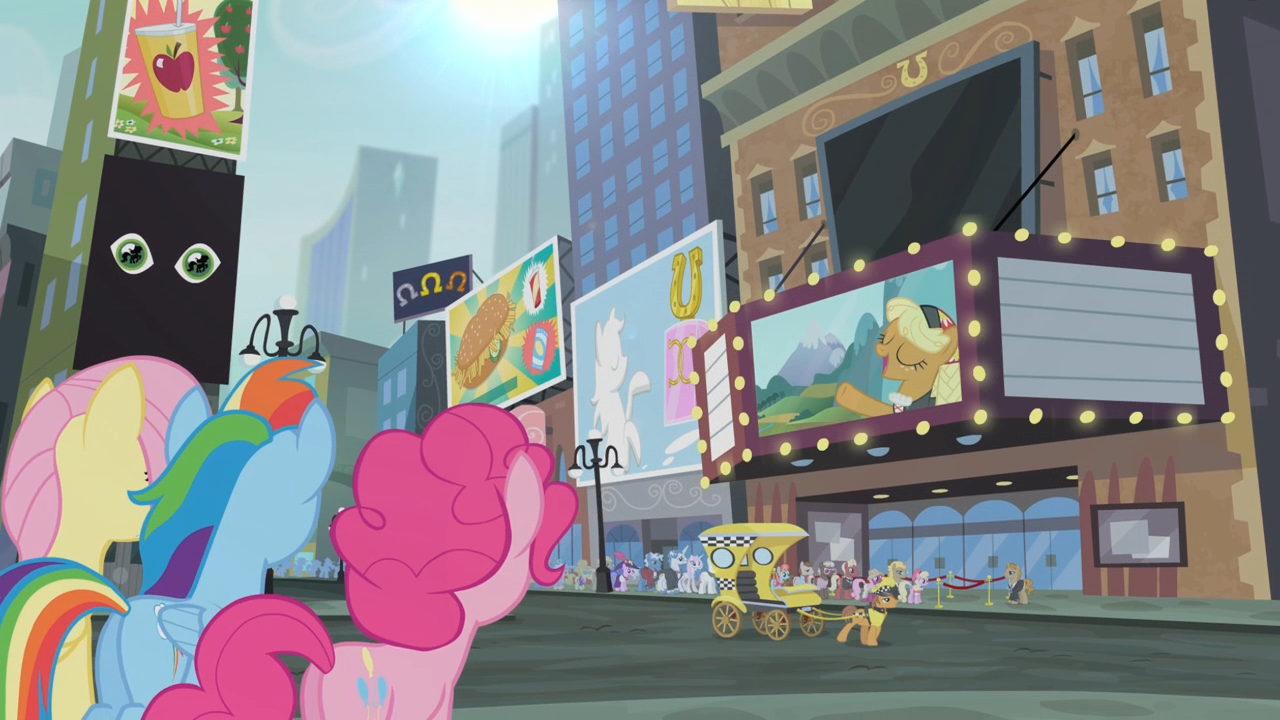 Image - Fluttershy, Rainbow and Pinkie looking at the 