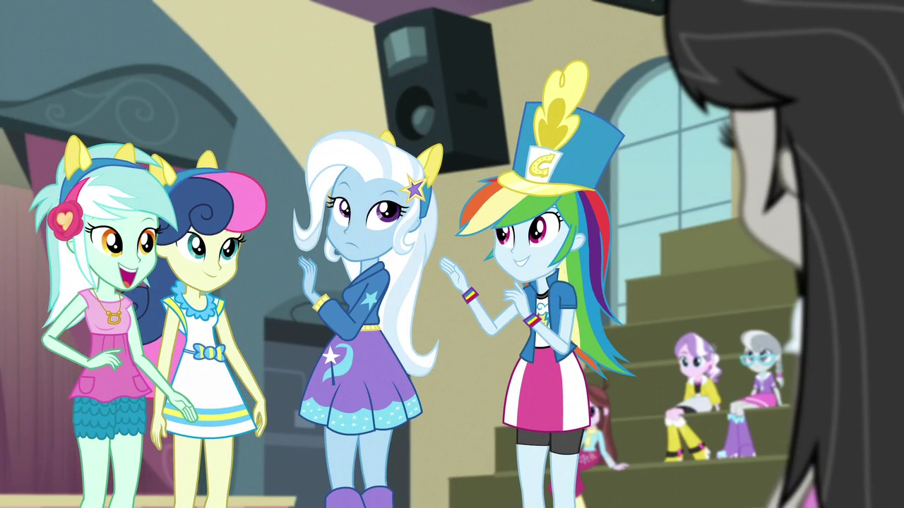 Image - Lyra, Sweetie Drops, and Trixie with ears on EG3 
