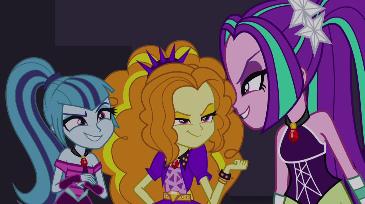 Obraz Dazzlings grinning evilly EG2.png Equestria Girls Wiki