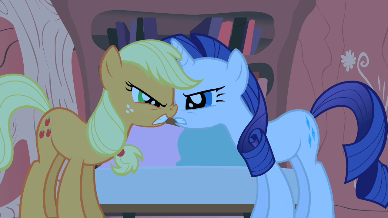 My Little Pony friendship is Magic Applejack fight with strawberry My Little Pony friendship is Magic Applejack fight with strawberry