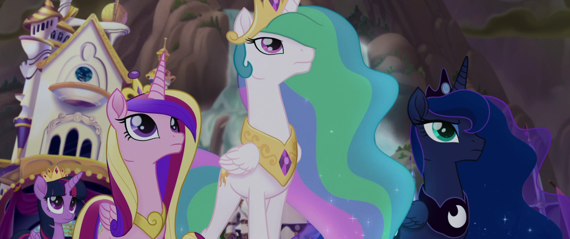 Image - Celestia, Luna, and Cadance confront Tempest MLPTM 