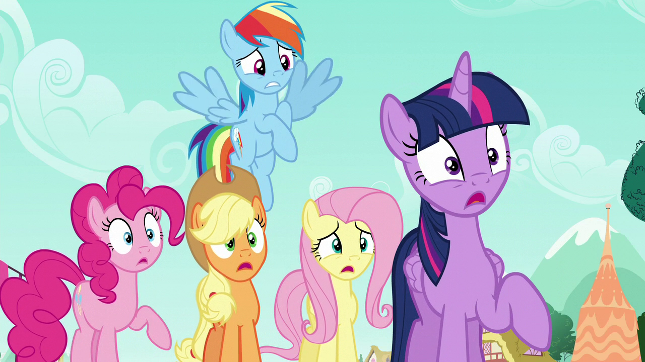 Image - Rarity's friends gasp in shock S6E9.png | My Little Pony ...