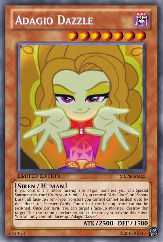 Image - FANMADE Adagio Dazzle MLP Yu-Gi-Oh card by poppixierex.jpg | My