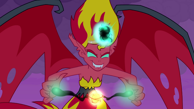 File:Demon Sunset Shimmer building magic EG.png